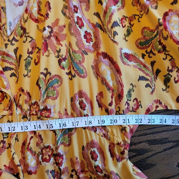 Cato 1946 Boho Maxi Dress XL Multicolor Paisley Yellow Red - Picture 8 of 15